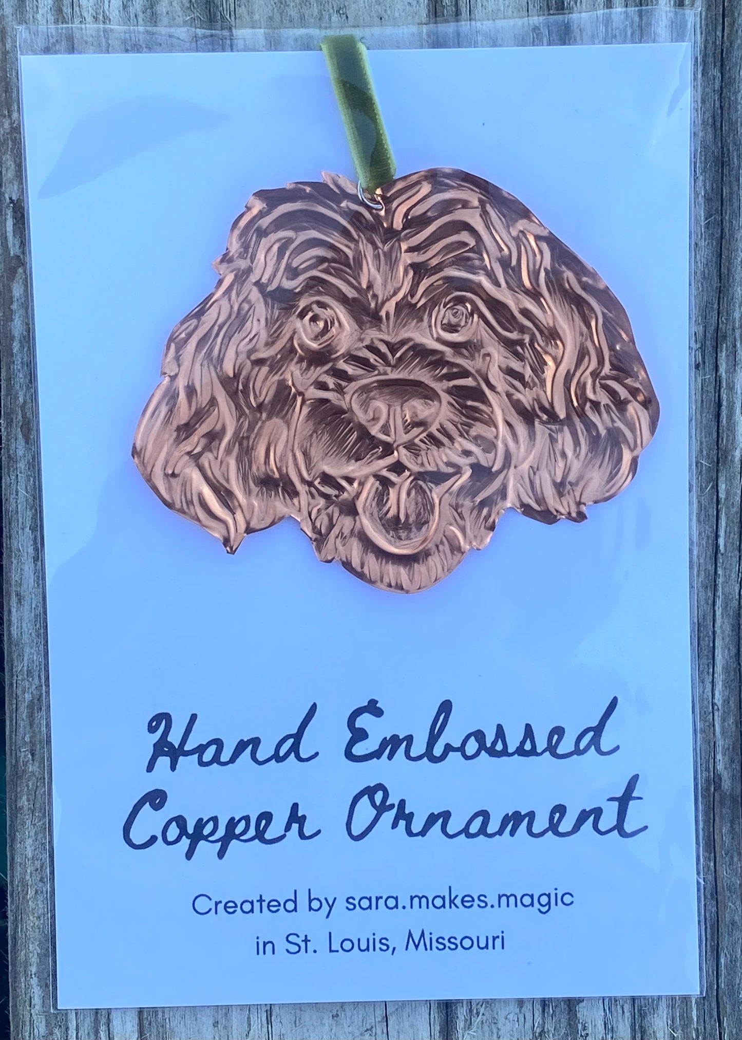 Copper Embossed Ornament