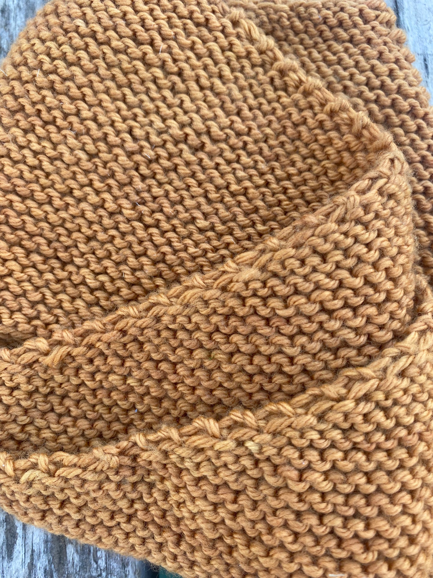 Hand Dyed and Knit Neckerchief - Coreopsis