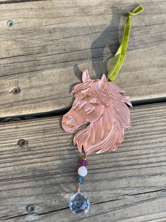 Hand Embossed Copper Suncatcher