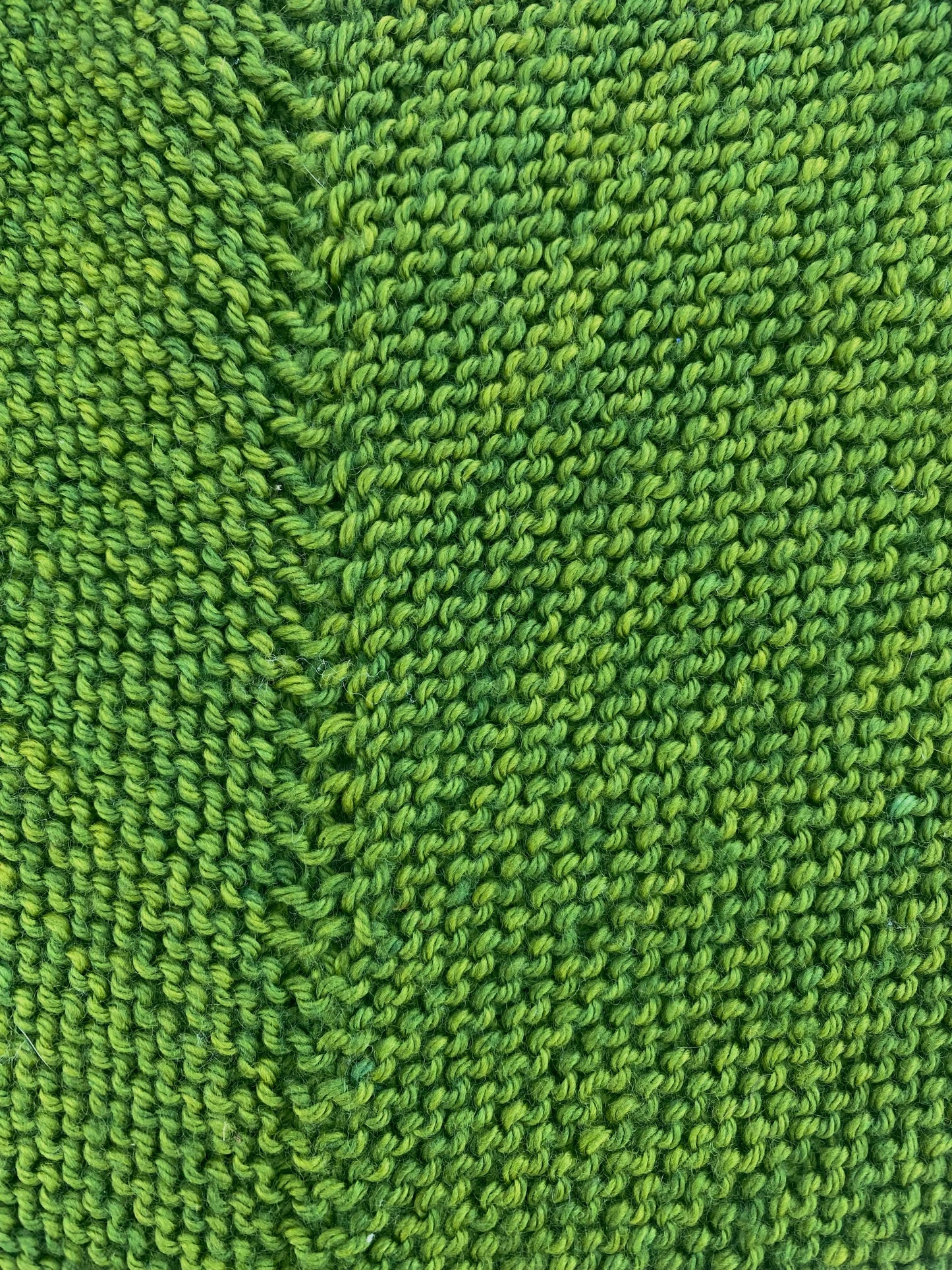 Hand Dyed and Knit Neckerchief - Goldenrod & Indigo