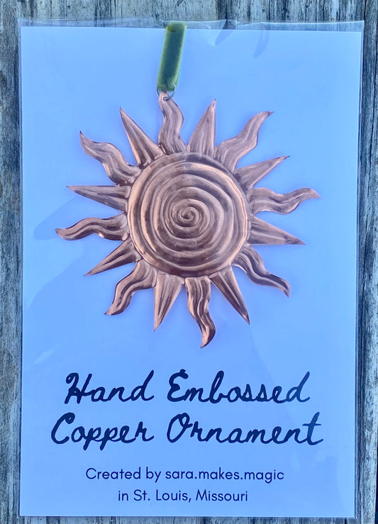 Copper Embossed Ornament