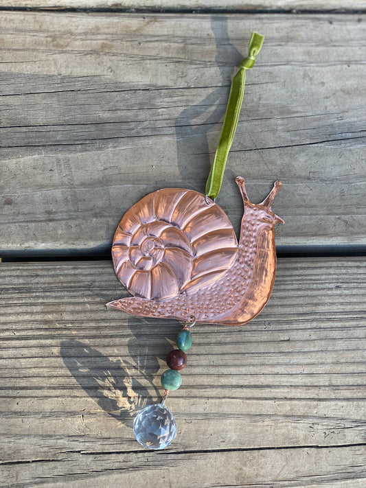 Hand Embossed Copper Suncatcher