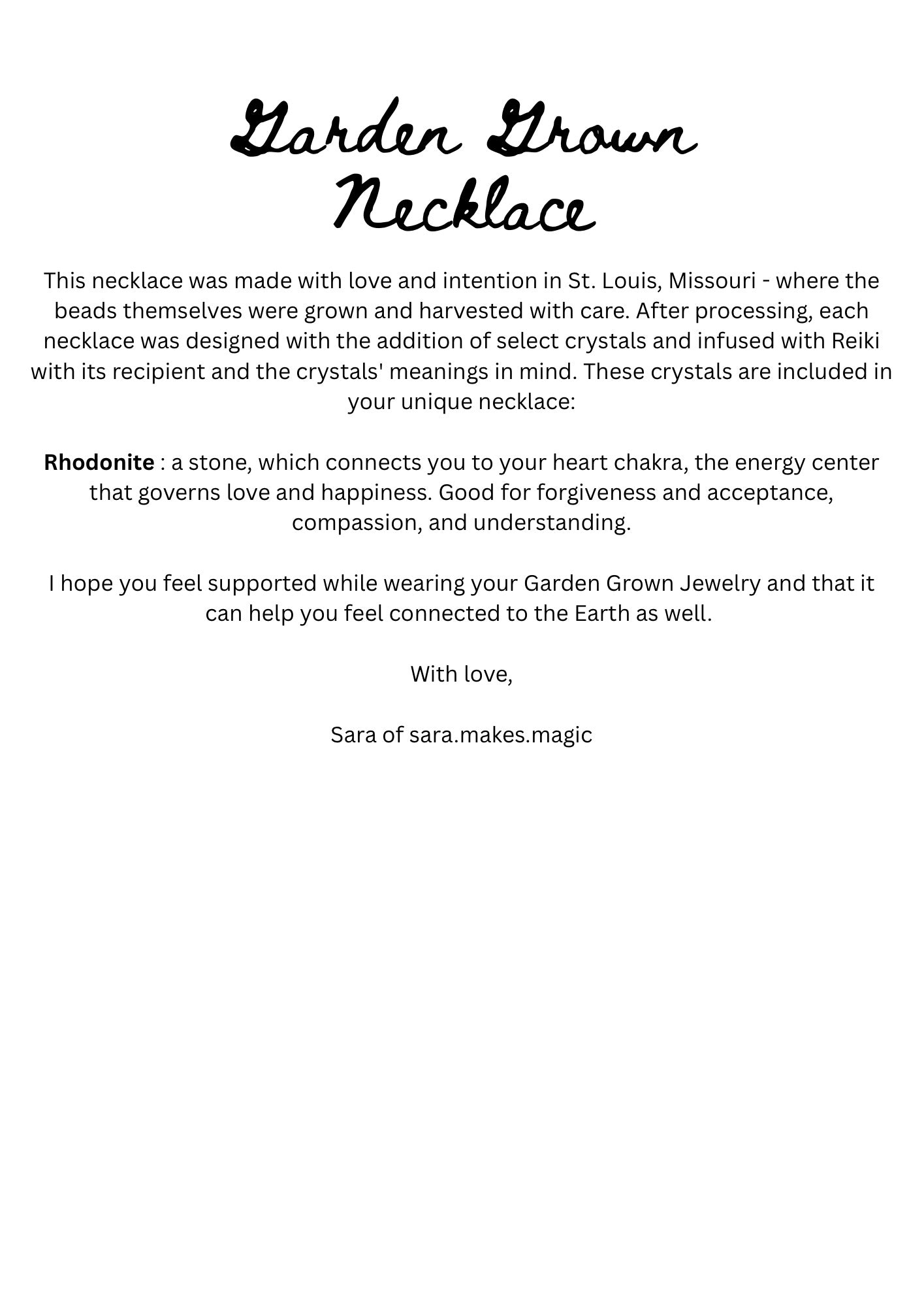 Garden Grown Necklace