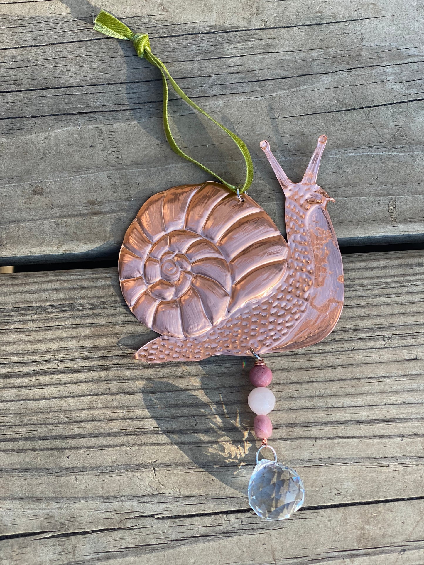 Hand Embossed Copper Suncatcher