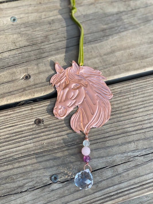 Hand Embossed Copper Suncatcher