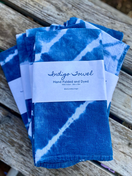 Indigo Flour Sack Towel