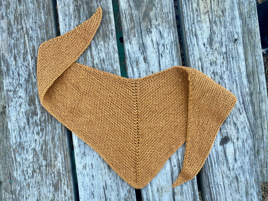 Hand Dyed and Knit Neckerchief - Coreopsis